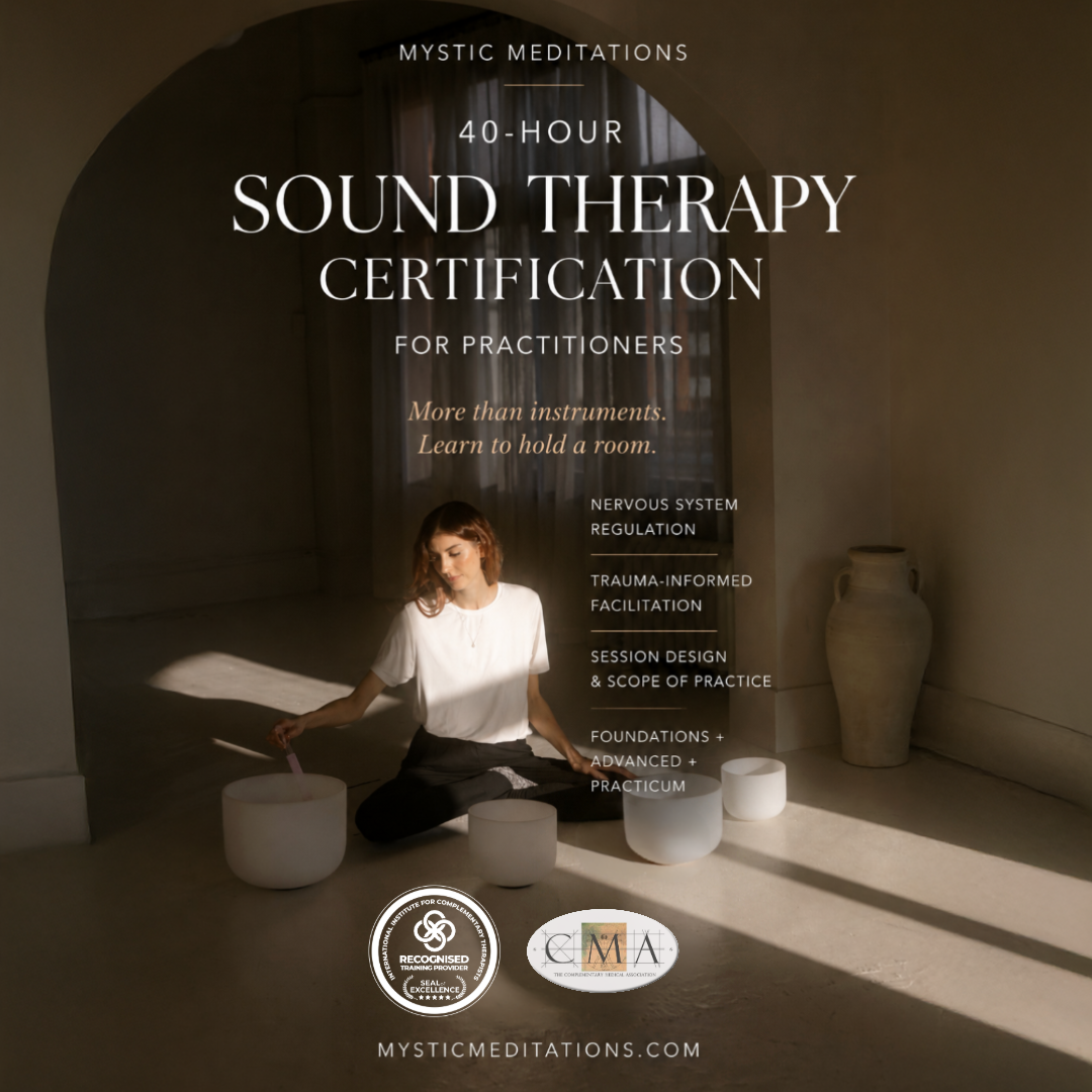 40-Hour Sound Therapy Certification | In Person Sound Practitioner Certification Vancouver | Mystic Meditations