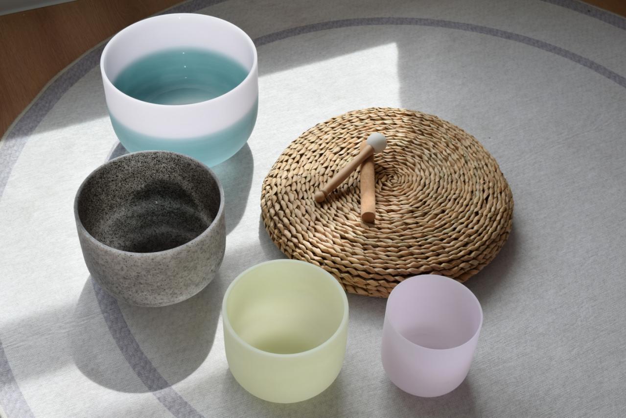 Gemstone Crystal Singing Bowls (Frosted) KASIA